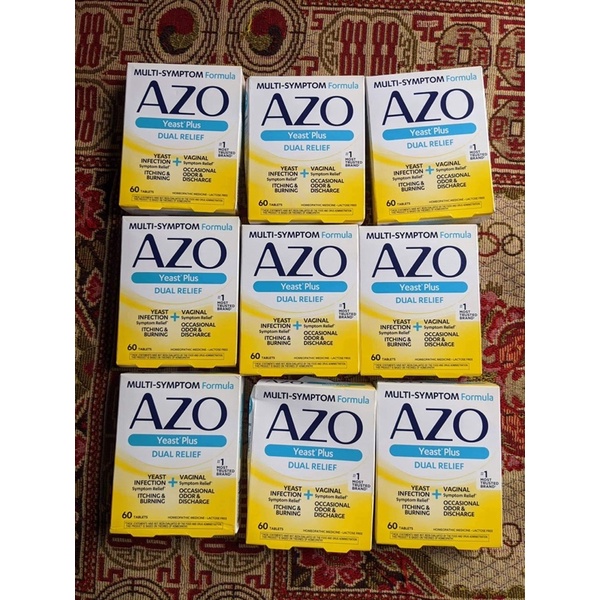 Azo Yeast Plus Hộp Vàng 60 viên hỗ trợ giảm triệu chứng nấm