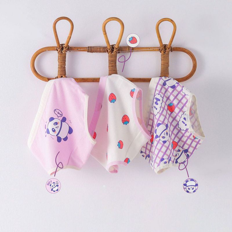 Set 3 Quần Lót Cotton Tam Giác Cho Bé Gái