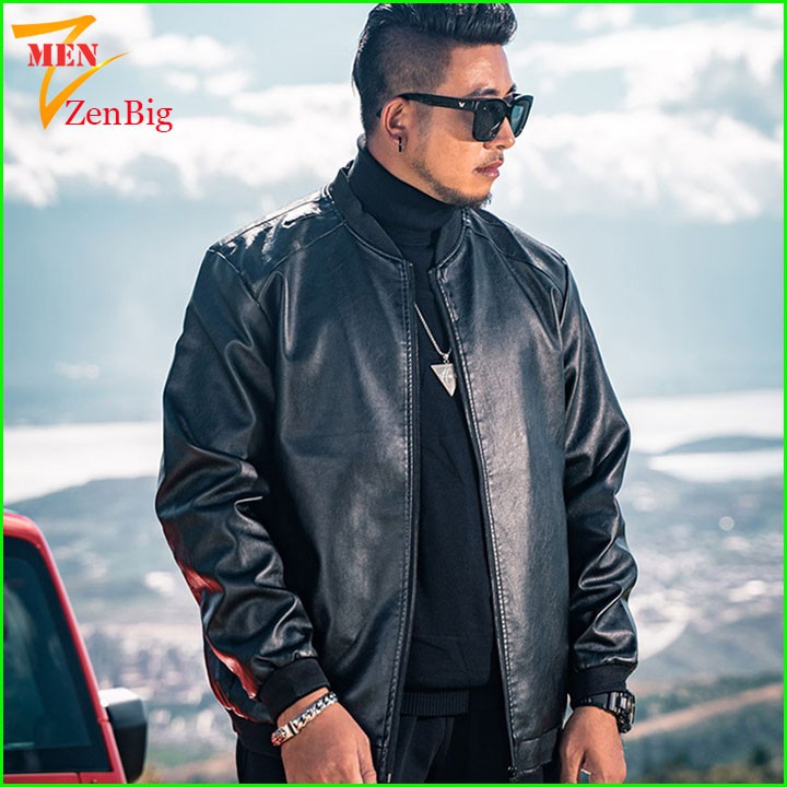 áo khoác da nam 2 lớp size big size dành cho người béo, người mập có bụng | BigBuy360 - bigbuy360.vn