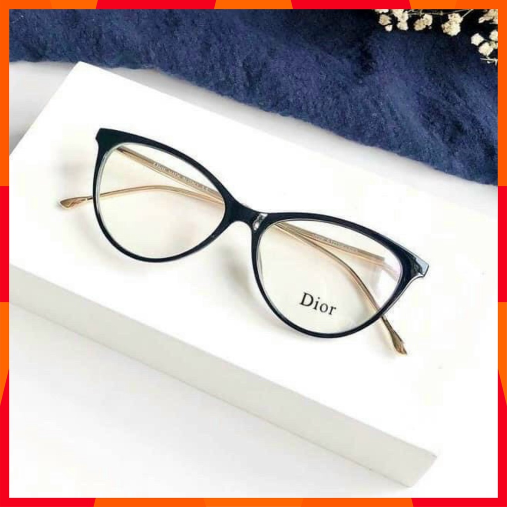 Gọng Kính Dior mắt mèo thời trang  càng gọng kim loại vàng