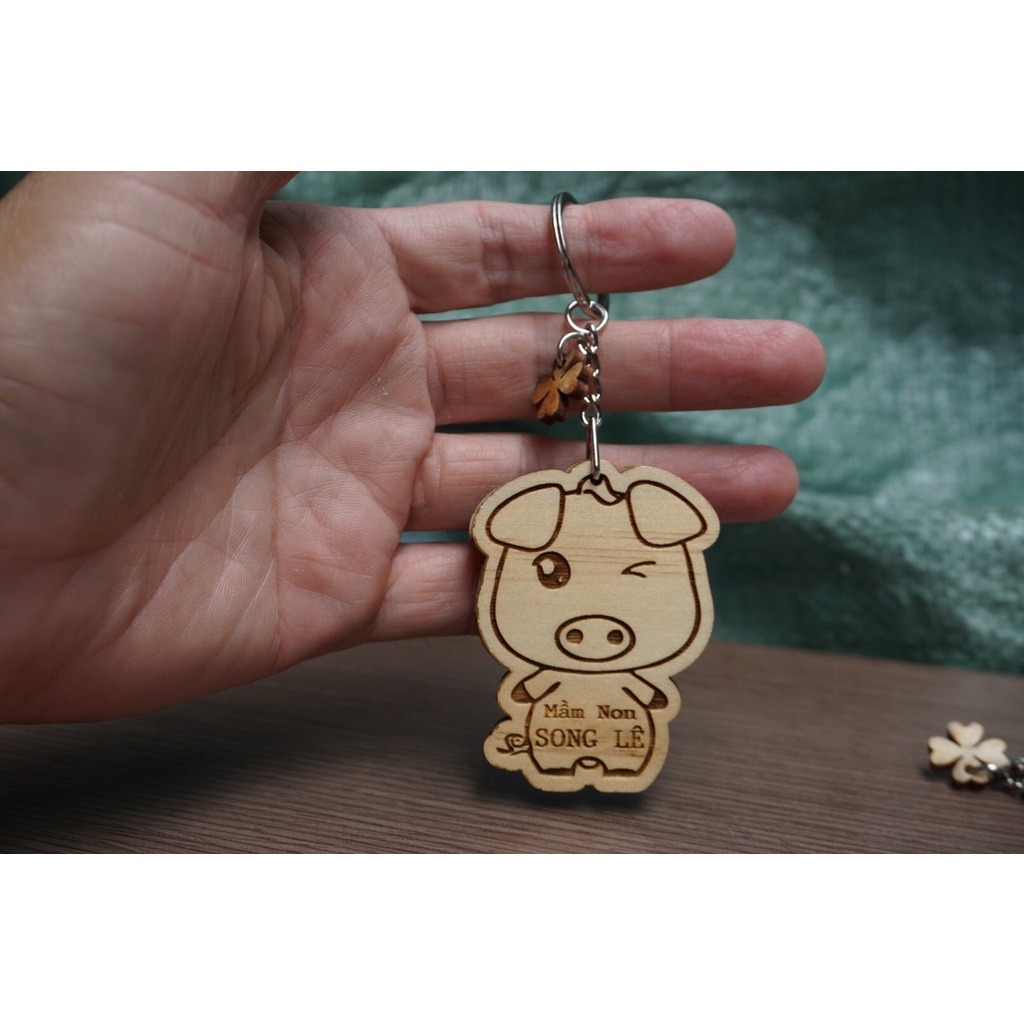 Thẻ Tên Khắc Thông Tin Của bé Hình 12 con Giáp