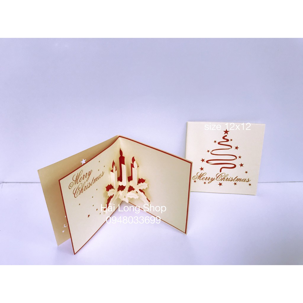 Nến Giáng Sinh 2 - Noel - Thiệp 3D