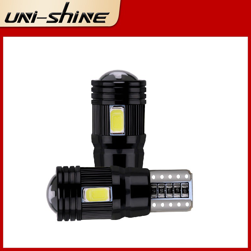 UNI-SHINE Bộ 2 Bóng Đèn Led 5630 T10 6smd W5W 194 168 6000k