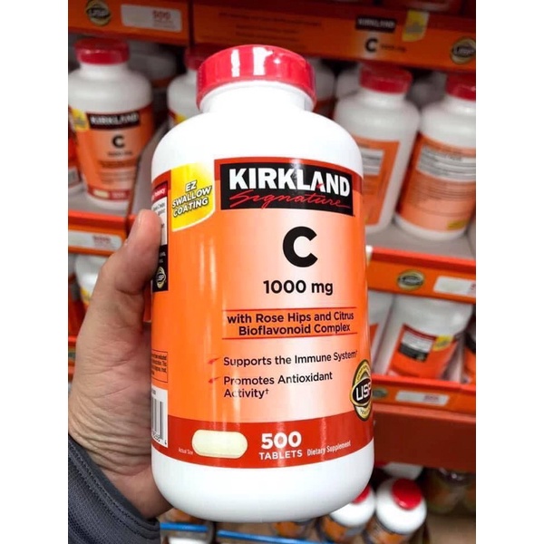 🍓🍒 Viên Uống Bổ Sung Vitamin C 1000mg Kirkland Signature 500 viên của Mỹ🍒