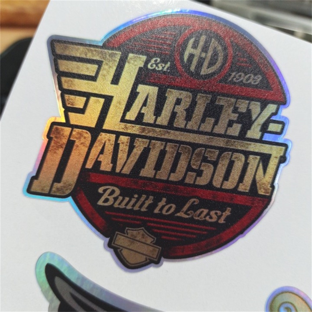 Miếng dán trang trí nón bảo hiểm xe mô tô Harley-Davidson màu laser