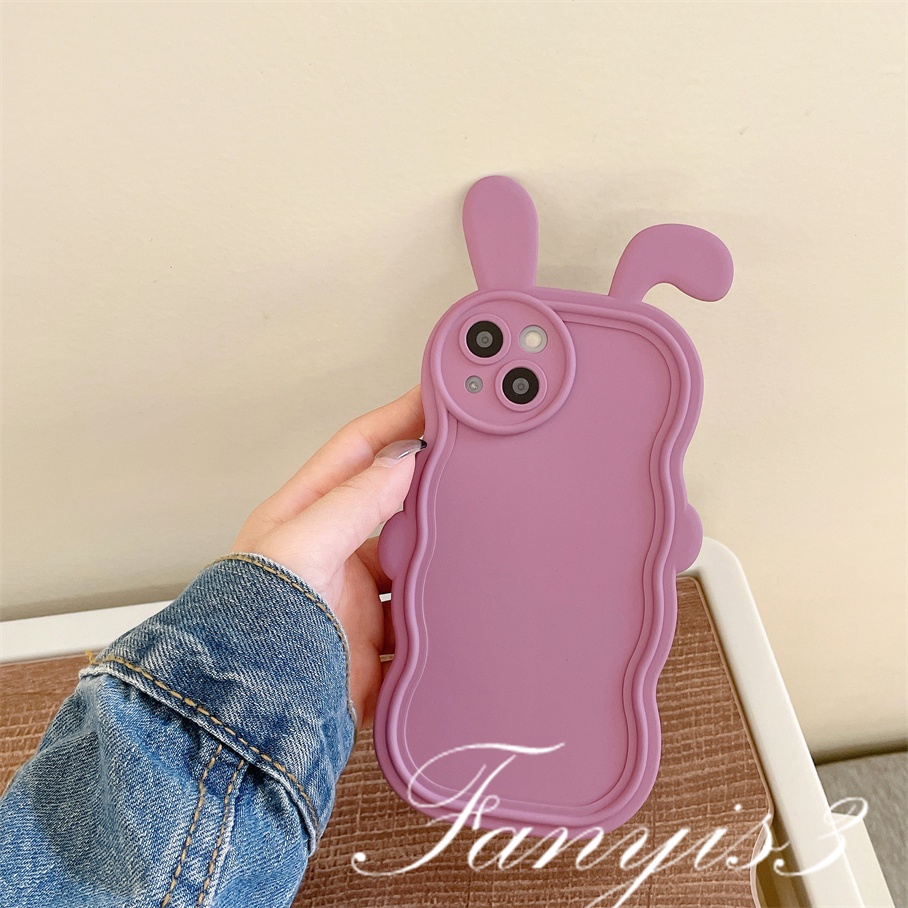 Ốp Điện Thoại TPU Mềm Trong Suốt Họa Tiết Tai Thỏ Cho IPhone 14 13 12 11 Pro Max X XR Xs Max X XR Xs