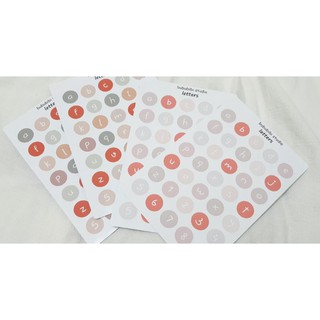 Tờ Planner/ Bullet Journal sticker: letters ( kí tự )