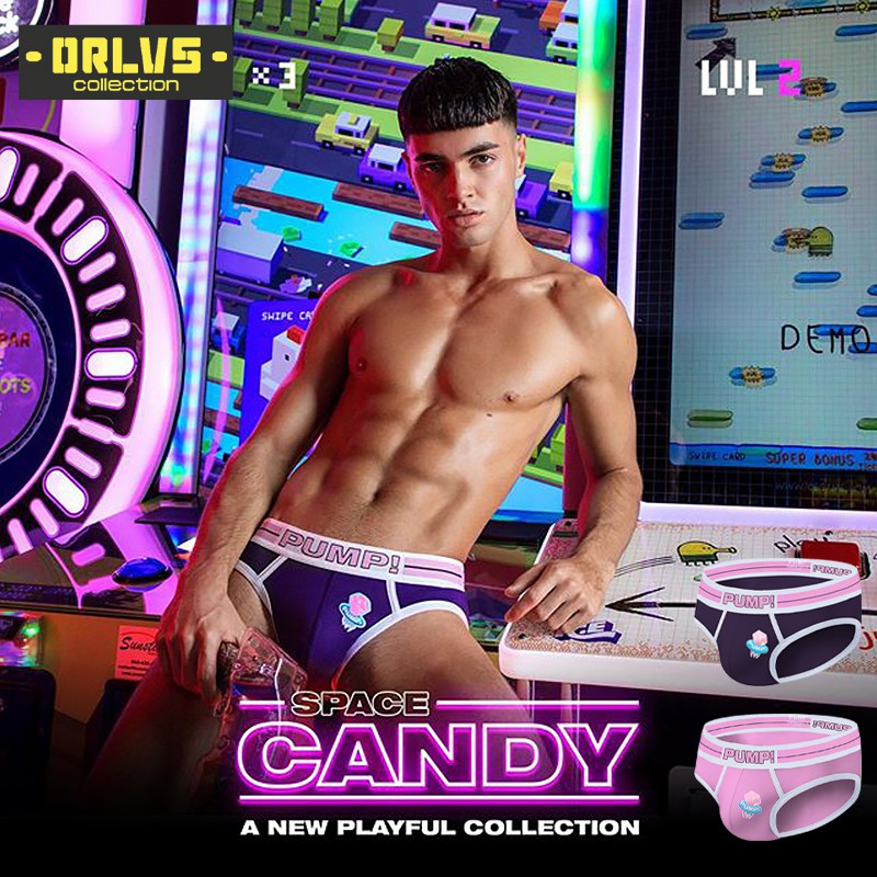 Quần lót cotton dạng chữ U có 2 màu tím / hồng quyến rũ cho nam PU018