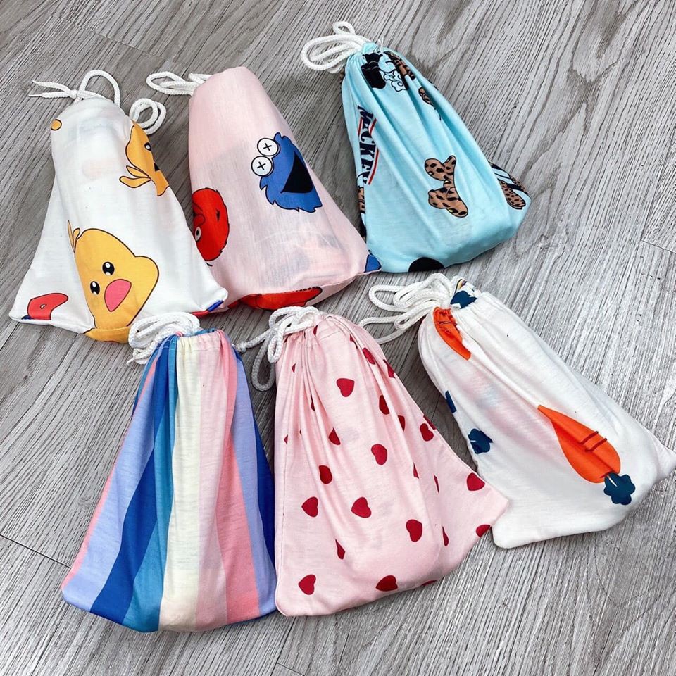 [BỘ ĐỒ NGỦ] VÁY NGỦ COTTON, VÁY ĐẦM MẶC NHÀ HÀNG QUẢNG CHÂU TẶNG KÈM TÚI RÚT DÂY