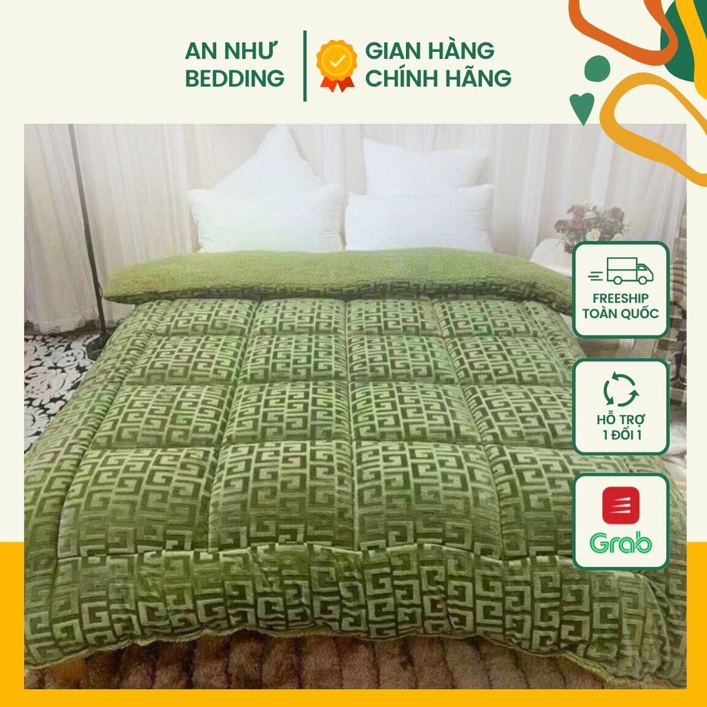 Chăn Lông Cừu 2mx2m2 Mền Lông Cừu Cừu Chữ Vạn 3,5kg An Như Bedding