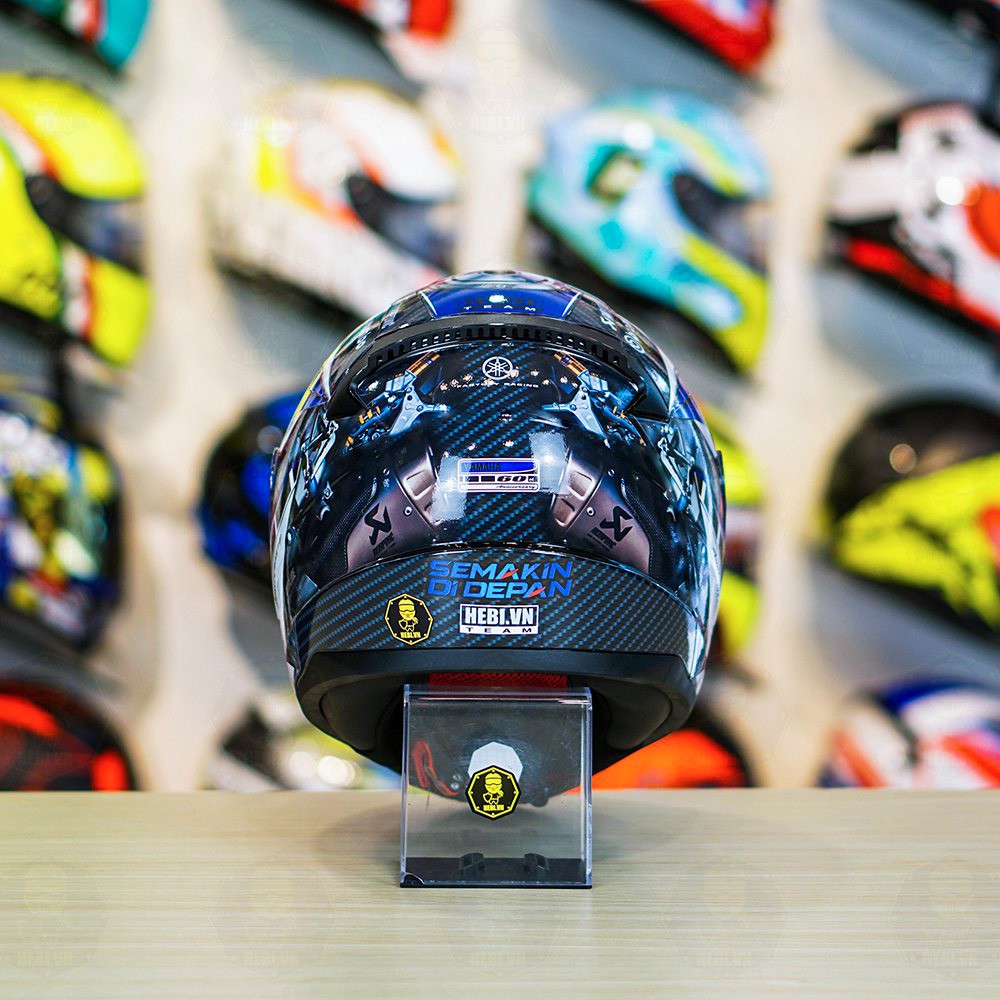 Tem Decal Yamaha R15 Xanh GP Cho Mũ Fullface, Mũ Fullface LS2 FF353