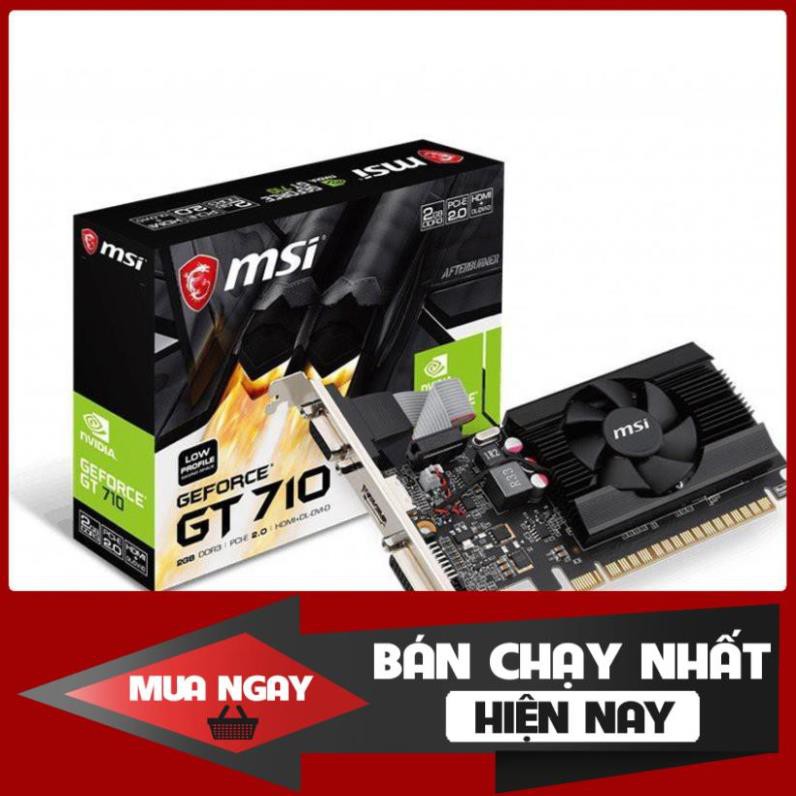 VGA MSI GT710 1GD3 LP (NVIDIA Geforce/ 1Gb/ DDR3/ 64Bit)- hàng mới chĩnh hãng