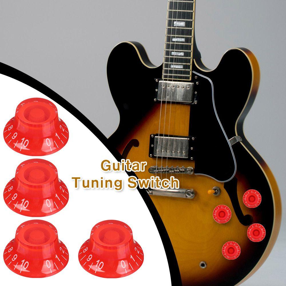 CHOOKEY Núm Vặn Điều Chỉnh Âm Lượng Tông Màu Đỏ Với Số Trắng Thay Thế Cho Les Paul LP