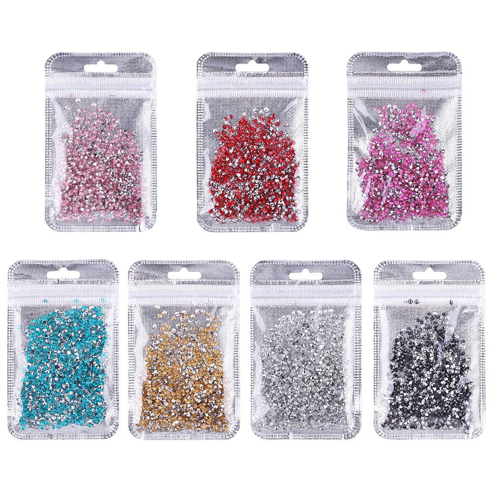 Túi 500 viên đá Rhinestone dùng trang trí móng tay có nhiều màu sắc để lựa chọn