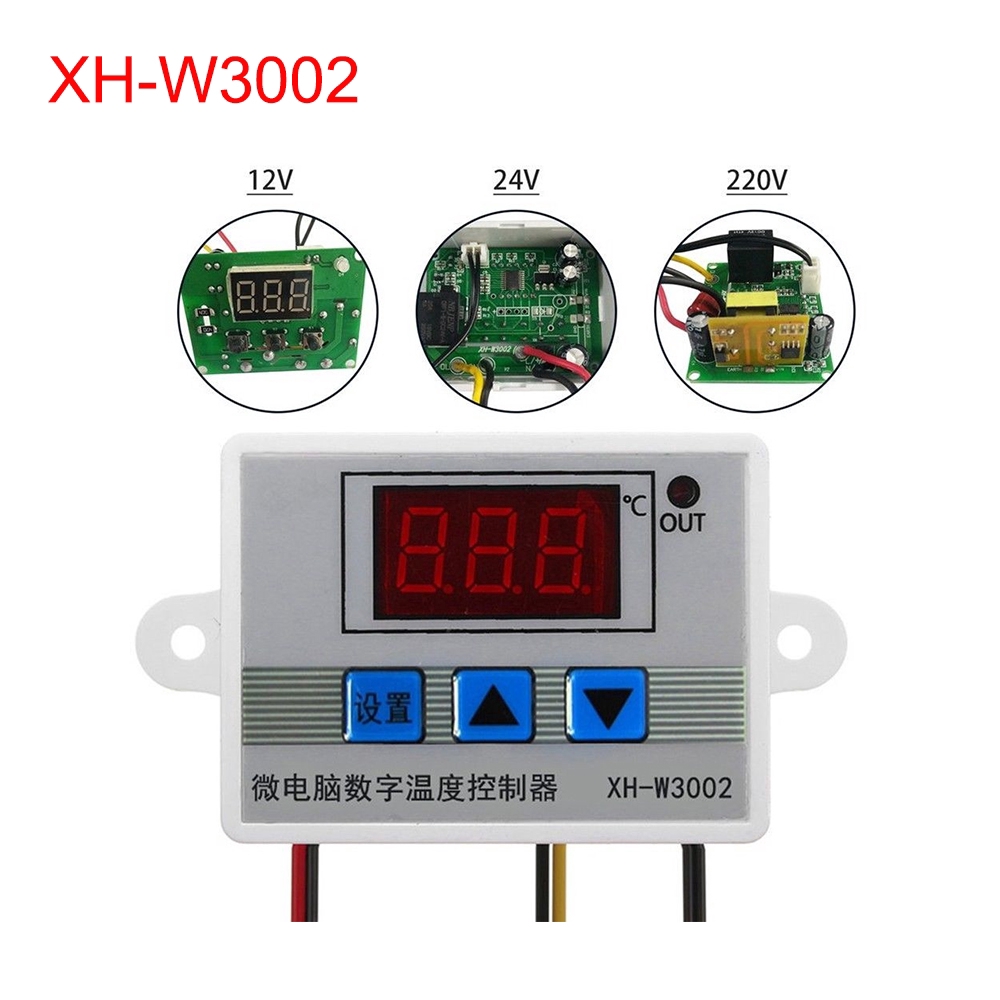 Đồng hồ đo nhiệt độ kỹ thuật số cho máy tính XH-W3002 DC 12V / 24V với đầu dò