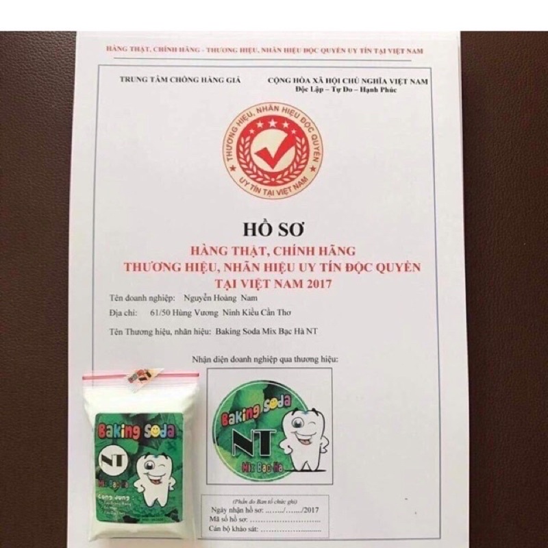 Baking soda mix bạc hà sỉ. bột trắng răng
