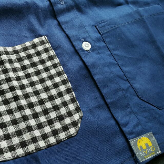 Bộ Bà ba Bé trai Xanh coban Có size Đại 45kg