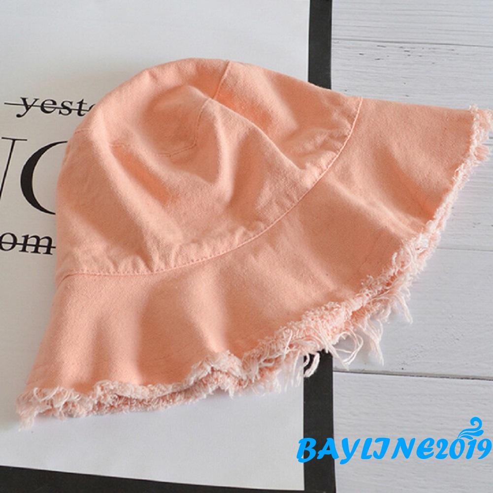 Nón bucket màu trơn thời trang mùa hè cho nữ