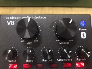Soundcard V8 (bluetooth) thu âm bản tiếng anh
