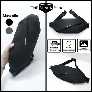 Túi Đeo Chéo Nam WEIXIER Chống Nước Chất Liệu Vải Oxford Hàng Cao Cấp, Đeo Trước Ngực Bao Tử WX01 - THE BLACK BOX