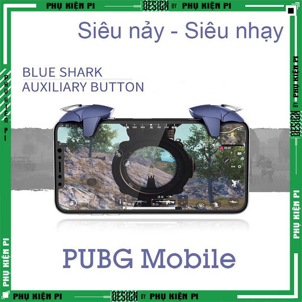 Nút bắn Pubg Blue Shark Phụ kiện chơi Game mobile trigger