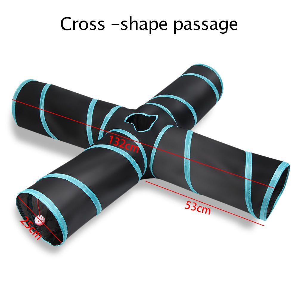 ☆YOLA☆ Funny Pet Long Tunnel Tube Interactive Hanging Ball Cat Exercise Toy Training Durable Hamster Small Animal Foldable Rabbit Play Product