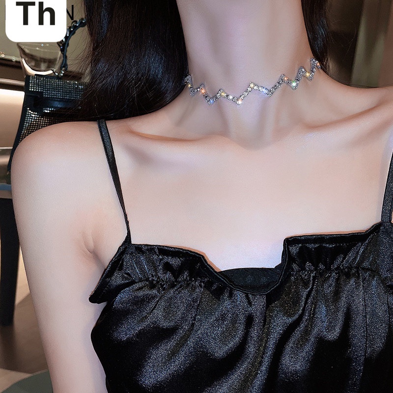 VÒNG CỔ CHOCKER ĐÍNH ĐÁ RĂNG CƯA MẢNH XINH XẮN