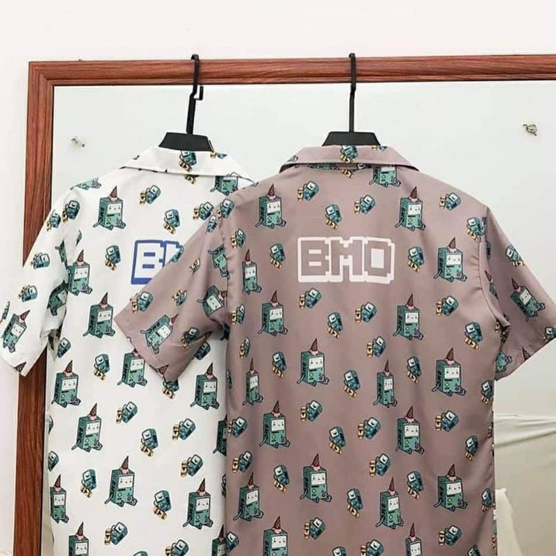 Áo Sơ Mi Tay Ngắn Unisex Cổ Bẻ Phông Cách Hàn Quốc Freesize