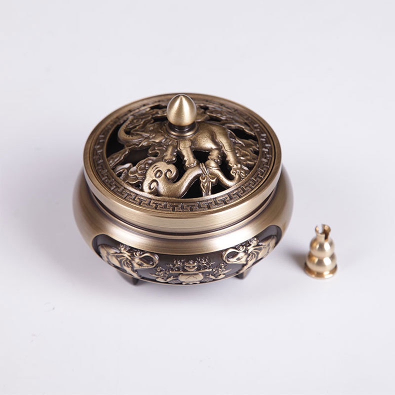 LƯ HƯƠNG ĐỐT TRẦM, XÔNG TRẦM BẰNG ĐỒNG NGUYÊN CHẤT