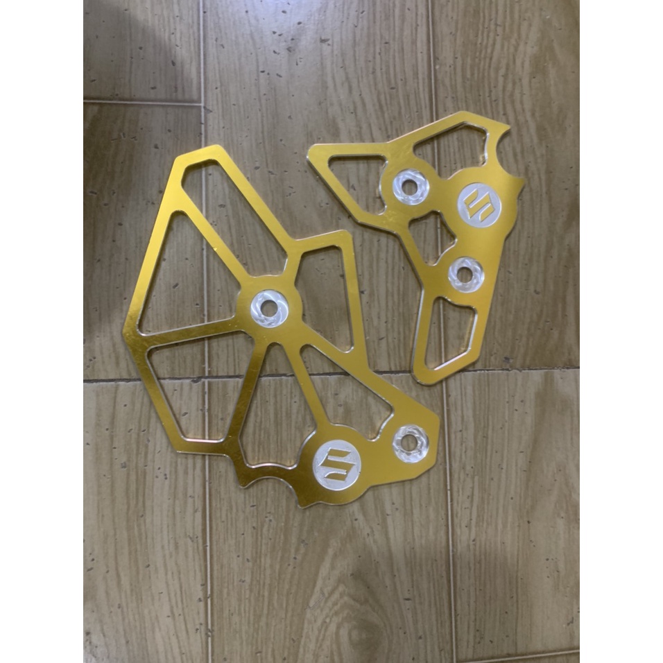 ốp sườn xe raider Fi va satria nhôm CNC màu vàng