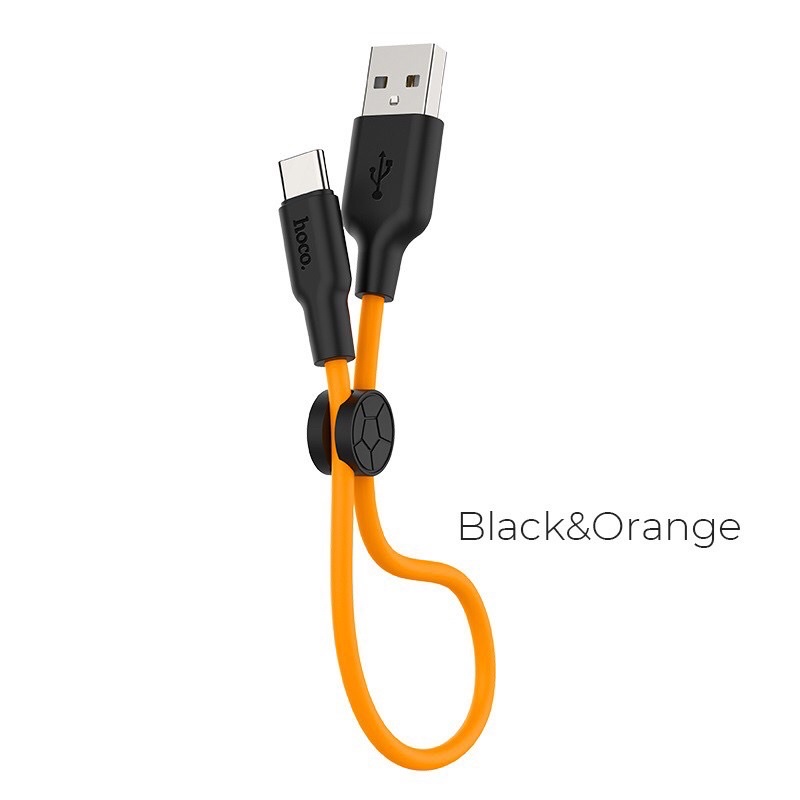 ✅CÁP NGẮN HOCO X21 plus 25 Cm TYPEC Dây silicon mền dẻo chống gẫy,chống cháy- Chính Hãng
