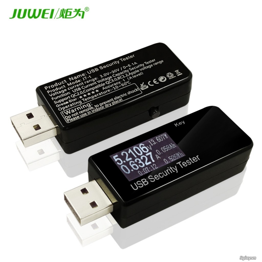 USB Tester J7 - USB đo dòng, kiểm tra sạc hỗ trợ QC 2.0/3.0