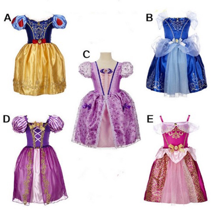 Đầm hóa trang công chúa bạch tuyết Cinderella Rapunzel Sofia dự tiệc dành cho bé gái