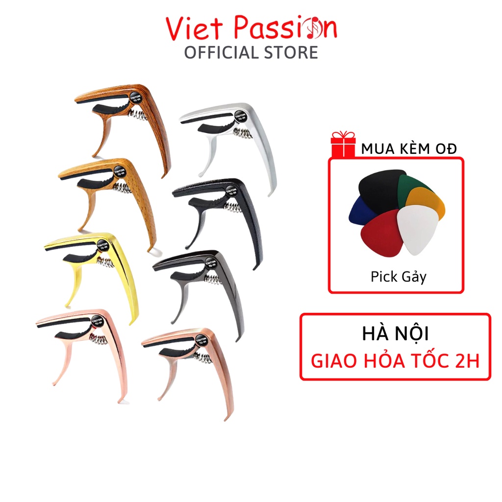 Capo guitar kèm cậy nhổ chốt đàn cao cấp dành cho đàn ghi ta acoustic sử dụng dây sắt VietPassion HCM