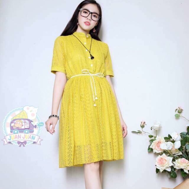 Đầm Xoè Ren Hoa