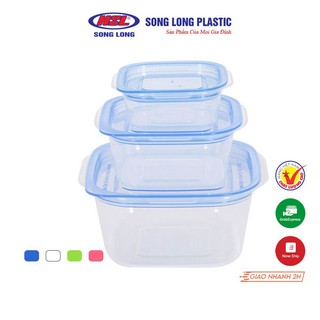 Bộ 3 Hộp Bảo Quản Thực Phẩm Song Long 2721