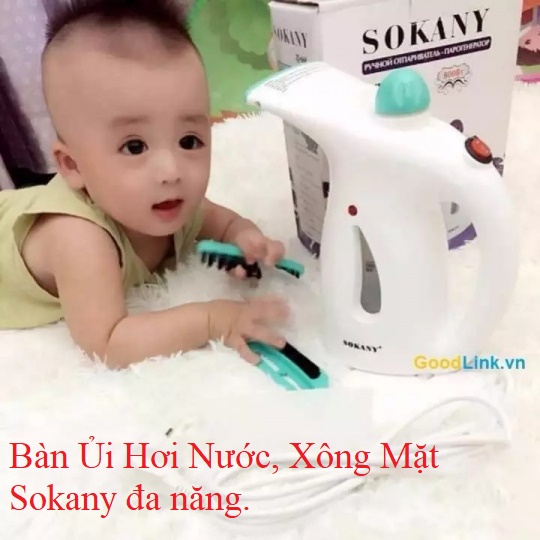 Máy xông mặt kiêm bàn là ủi hơi nước Sokany đa năng
