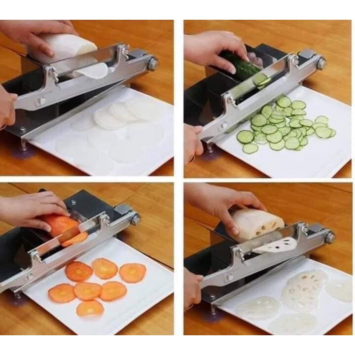 Máy thái thịt ĐA NĂNG - INOX - THỰC PHẨM ĐÔNG LẠNH, DÒ, CHẶT GÀ VỊT XƯƠNG - DAO CẮT THÁI THỊT CHỐNG RỈ, DỈ, GỈ