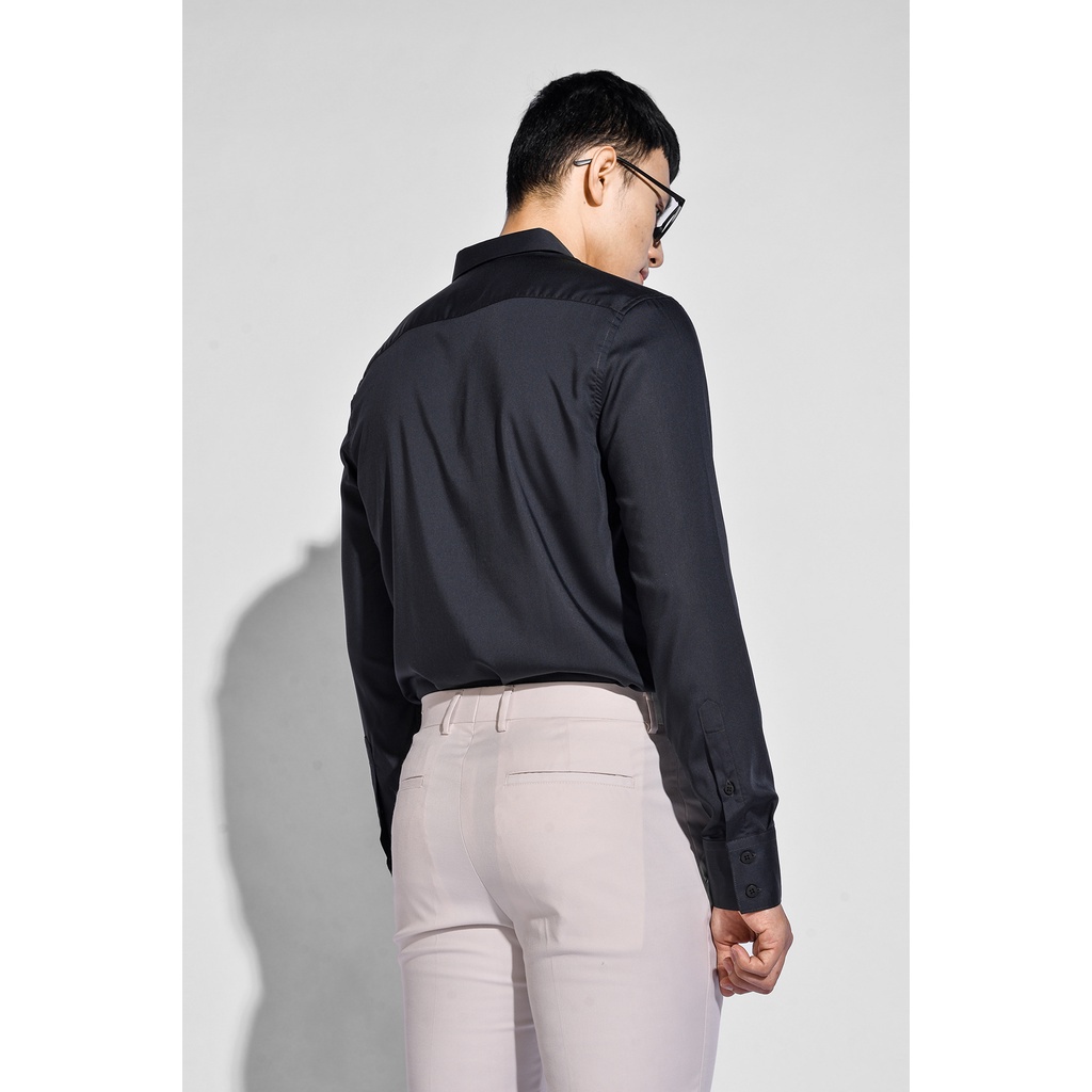 Áo Sơ Mi Tay Dài Nam Modal Trơn Form Fitted - Routine 10S20SHL022