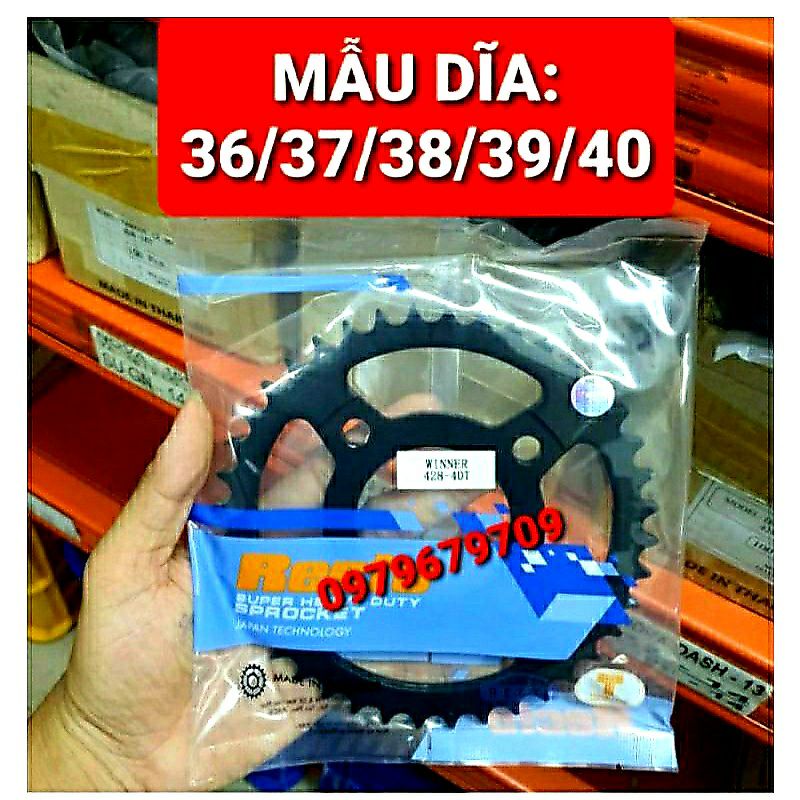 DĨA WINNER V1/WINNER X/SONIC 150/CB150 Verza 36T 37T 38T 39T 40T 41T 42T 43T 44T 45T 46T RECTO CHÍNH HÃNG