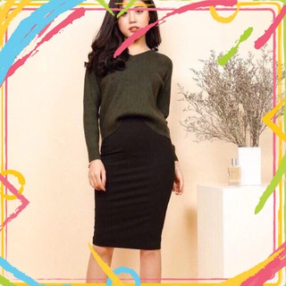 Chân váy bút chì công sở chất Umi Hàn loại 1.