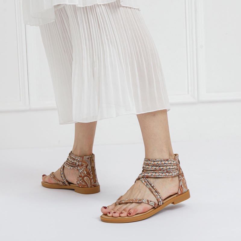 [Chính hãng XiangLV - Sẵn 36-40] Giày sandal chiến binh boho dây thổ cẩm siêu phẩm cao cấp nội địa Trung FULLBOX - N22