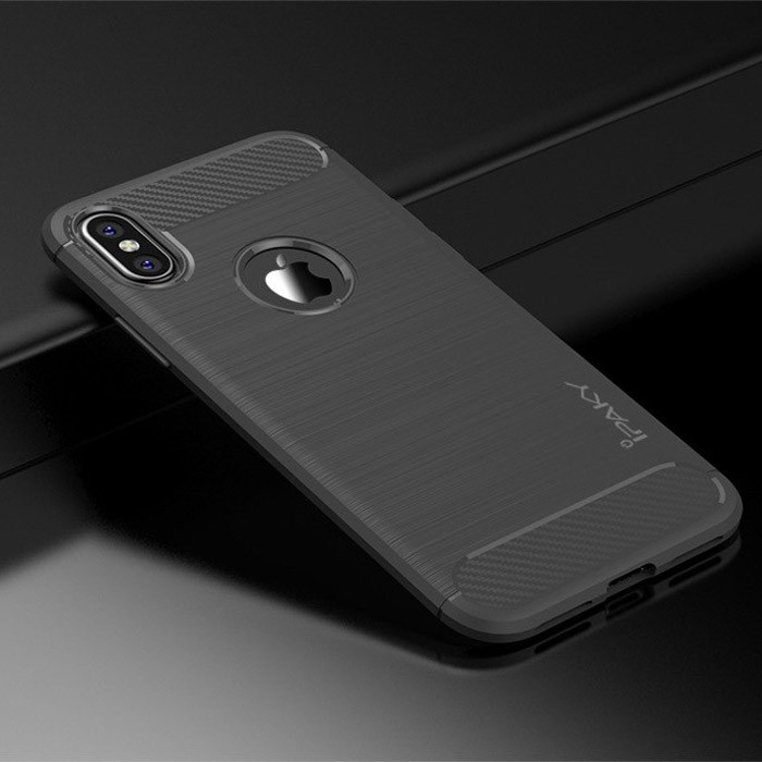 Ốp lưng iPhone X / iPhone Xs Ipaky Case Carbon chống vân tay