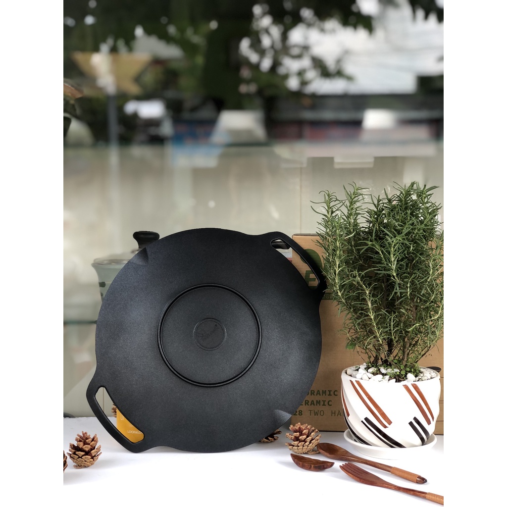 |CHÍNH HÃNG| Chảo nướng chống dính Ecoramic Korea 33cm tặng kèm túi đựng Picnic siêu tiện lợi | BigBuy360 - bigbuy360.vn