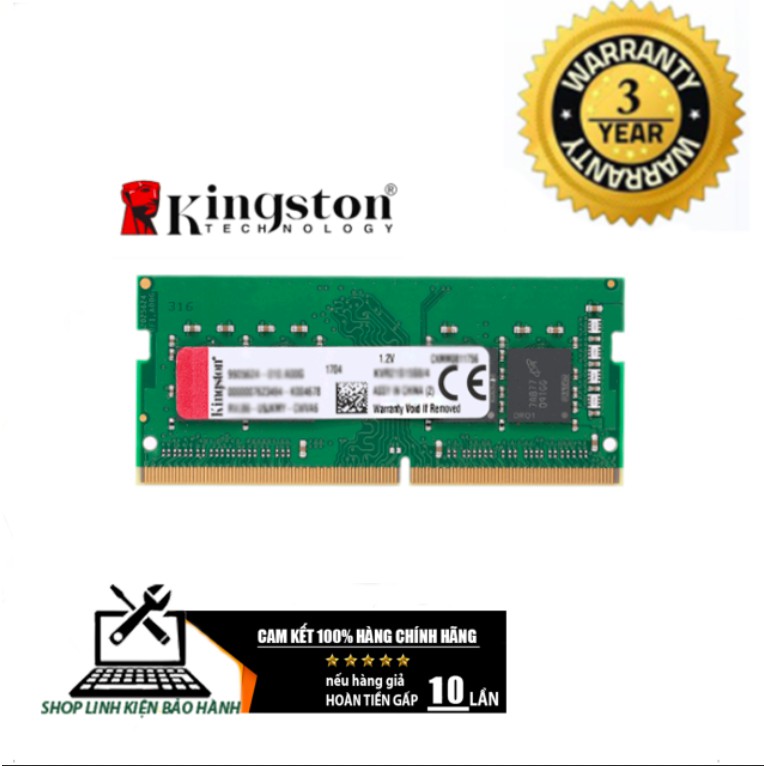 RAM laptop DDR4 4G Bus 2400 Kingston chính hãng 1 đổi 1 trong vòng 36 tháng