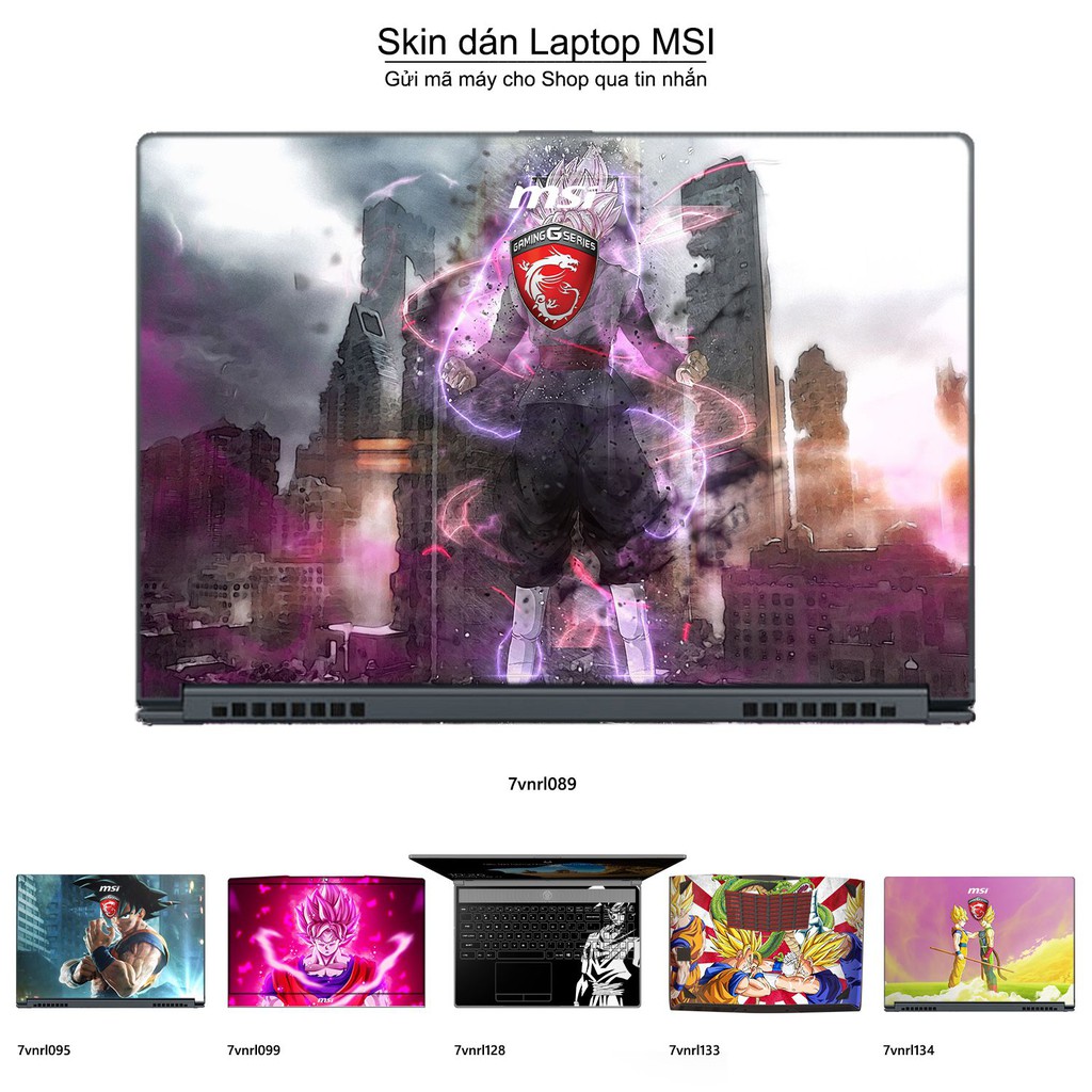 Skin dán Laptop MSI in hình Dragon Ball _nhiều mẫu 2 (inbox mã máy cho Shop)