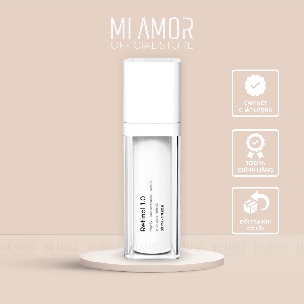 Tinh Chất Chống Lão Hóa Fusion Retinol 1.0 Sáng Da, Giảm Nếp Nhăn, Se Khít Lỗ Chân Lông 30ml Mi Amor