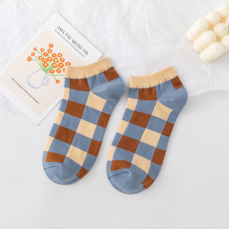 Đôi Vớ Cotton Họa Tiết Sọc Caro Thời Trang Cho Nữ | BigBuy360 - bigbuy360.vn
