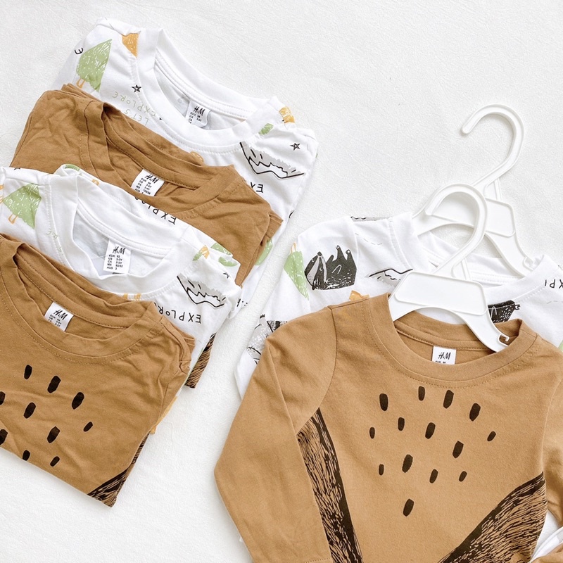 Set 2 bộ thun gấu dài tay bé trai bé gái