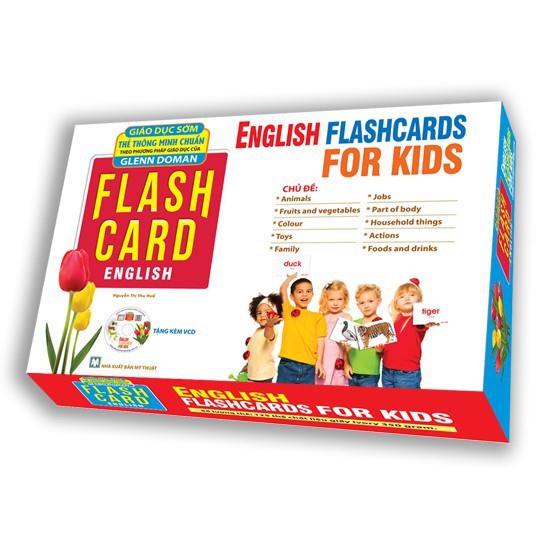 Sách - English Flashcards for kids (Bộ thẻ Tiếng Anh)- Dạy Trẻ Theo Phương Pháp Glenn Doman